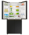 Quad Door Refrigerator Freezer, 84cm, 508L, Water gallery image 4.0