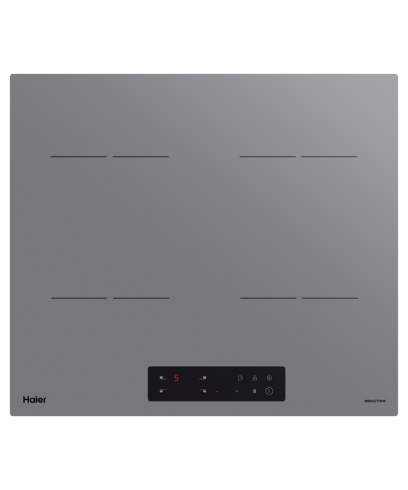 Induction Cooktop, 60cm, 4 Zones, Grey Glass Haier Australia