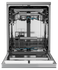 600 Series Freestanding Dishwasher, Steam, DualPower Spray Arm gallery image 4.0