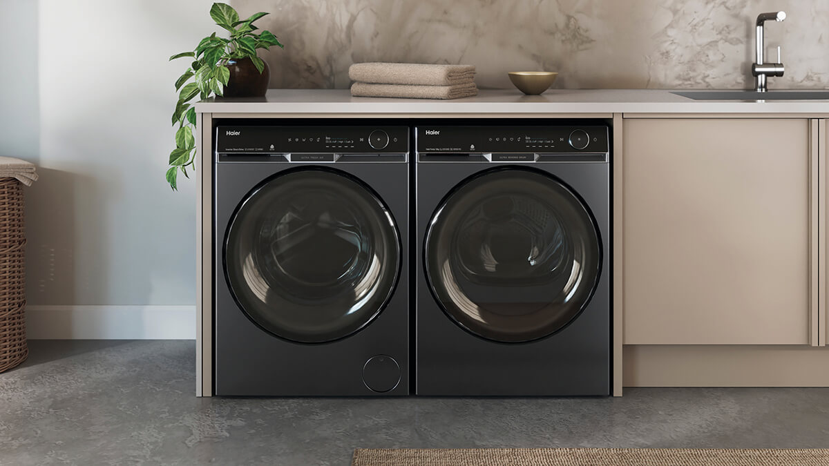 Haier Heat Pump Dryer in a modern laundry setup