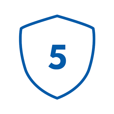 5 Year Shield Icon