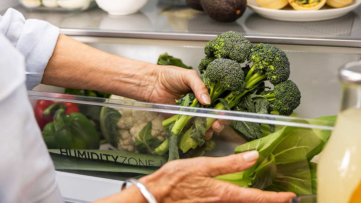 Vegetables in a refrigerator