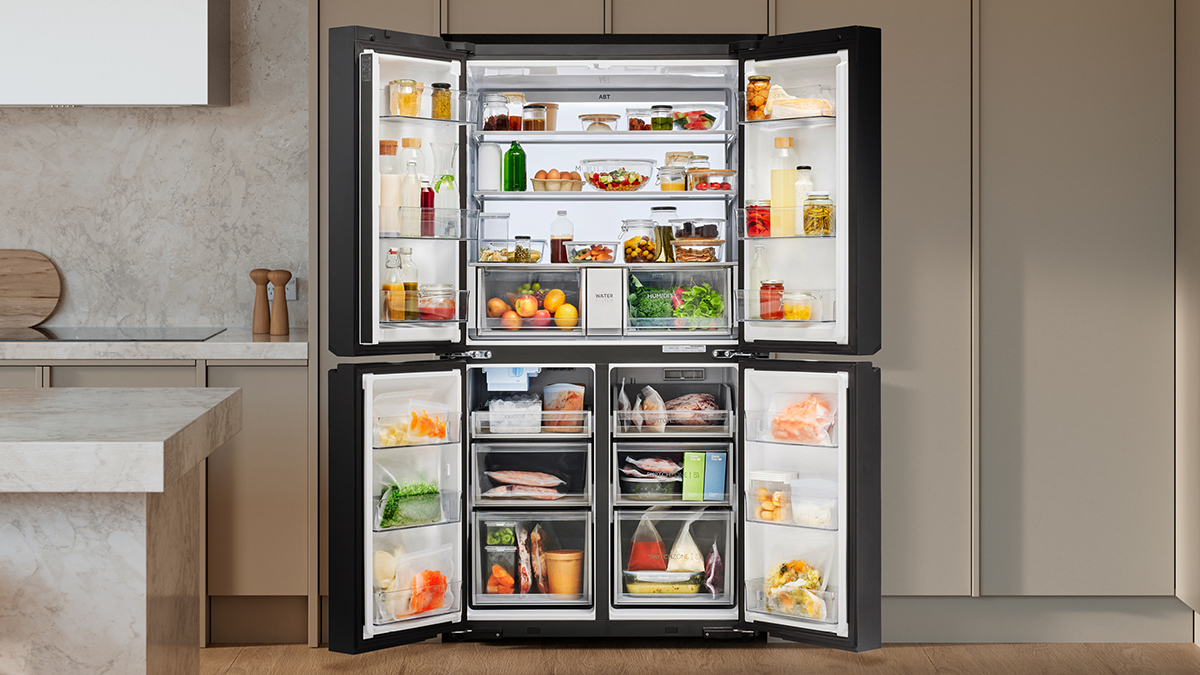 view showing the inside of a fridge