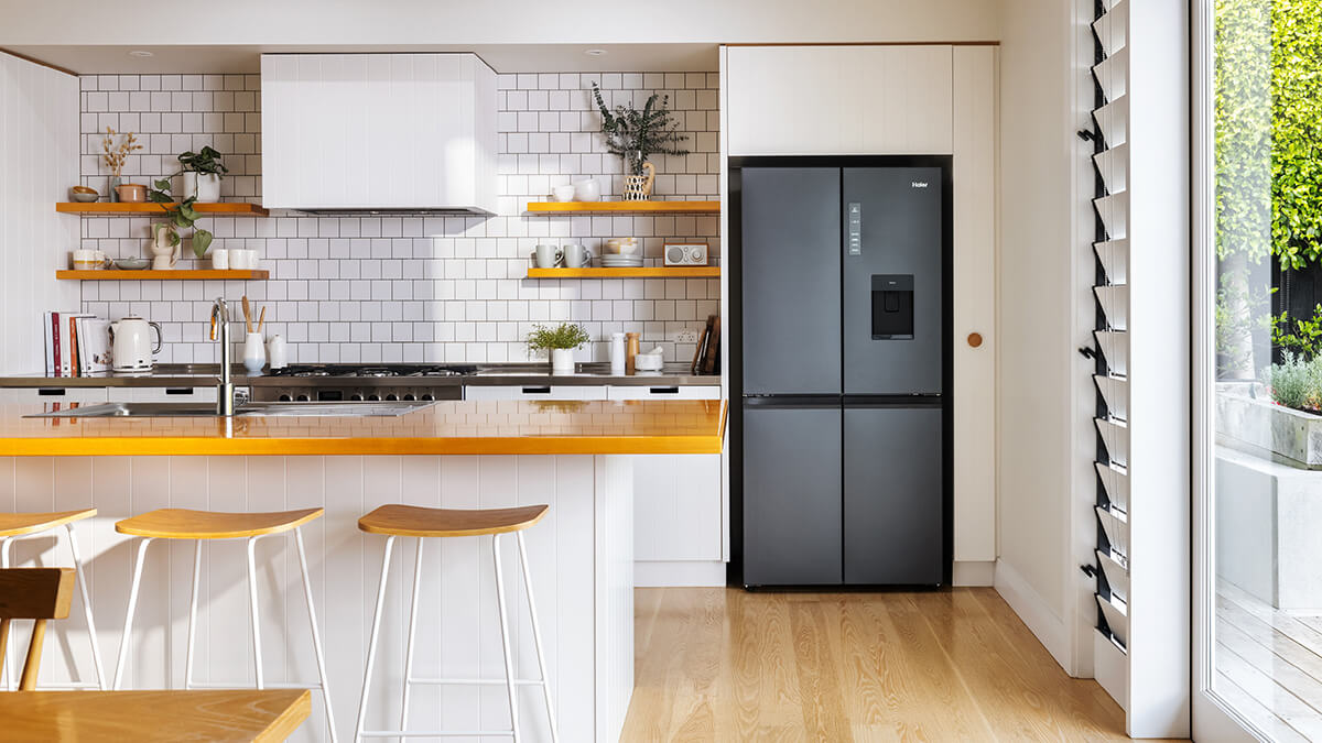 Quad Door Refrigerator Freezer, 83cm, 508L, Water Haier Australia