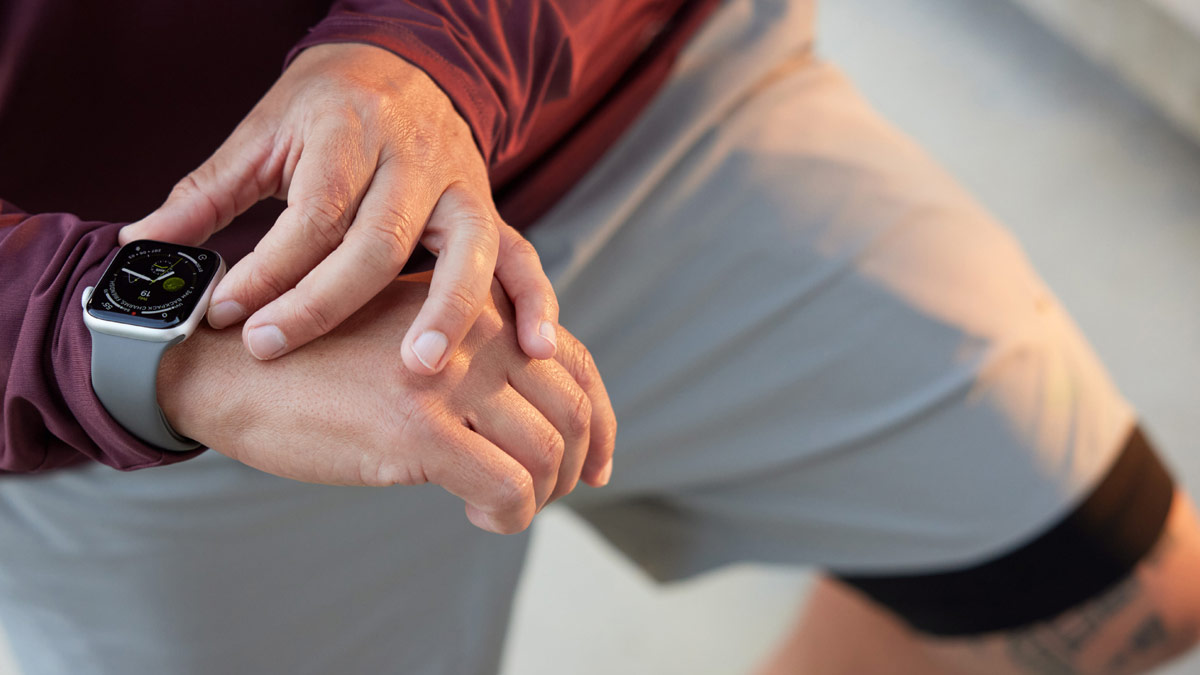 a person checking their watch